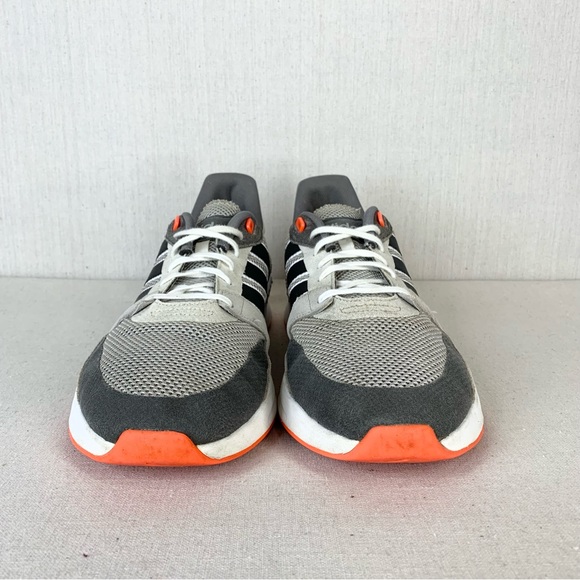 Adidas~Men’s Run‎ 90s Grey/Solar Red Athletic/Running Shoes~Sz 14 - Picture 5 of 15